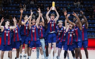 MVP pripažintas Jakučionis atvedė "Barcos" jaunimą į triumfą Eurolygos turnyre
